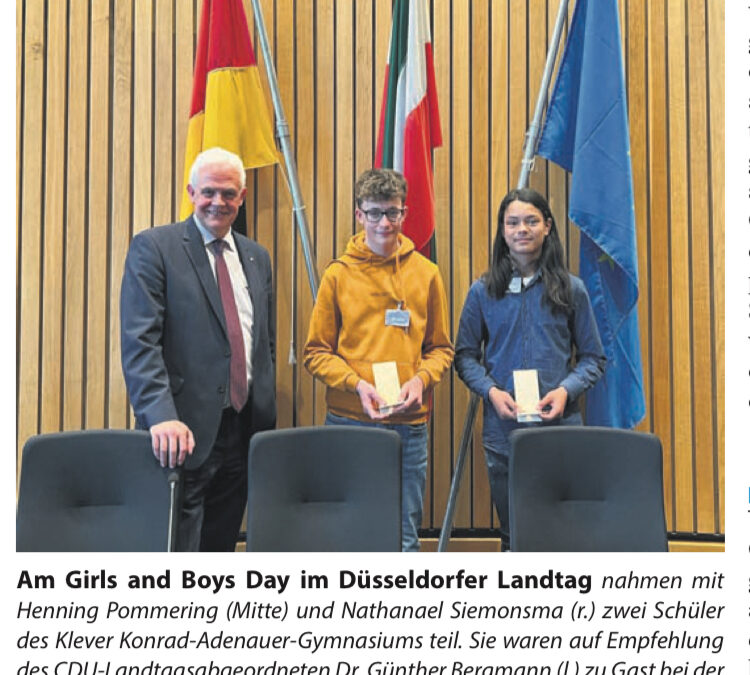 Girls‘ and Boys‘ Day im Landtag
