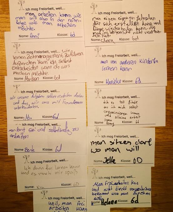 Stimmen aus dem Montessori-Zweig – Wir lieben sie: Die Freiarbeit